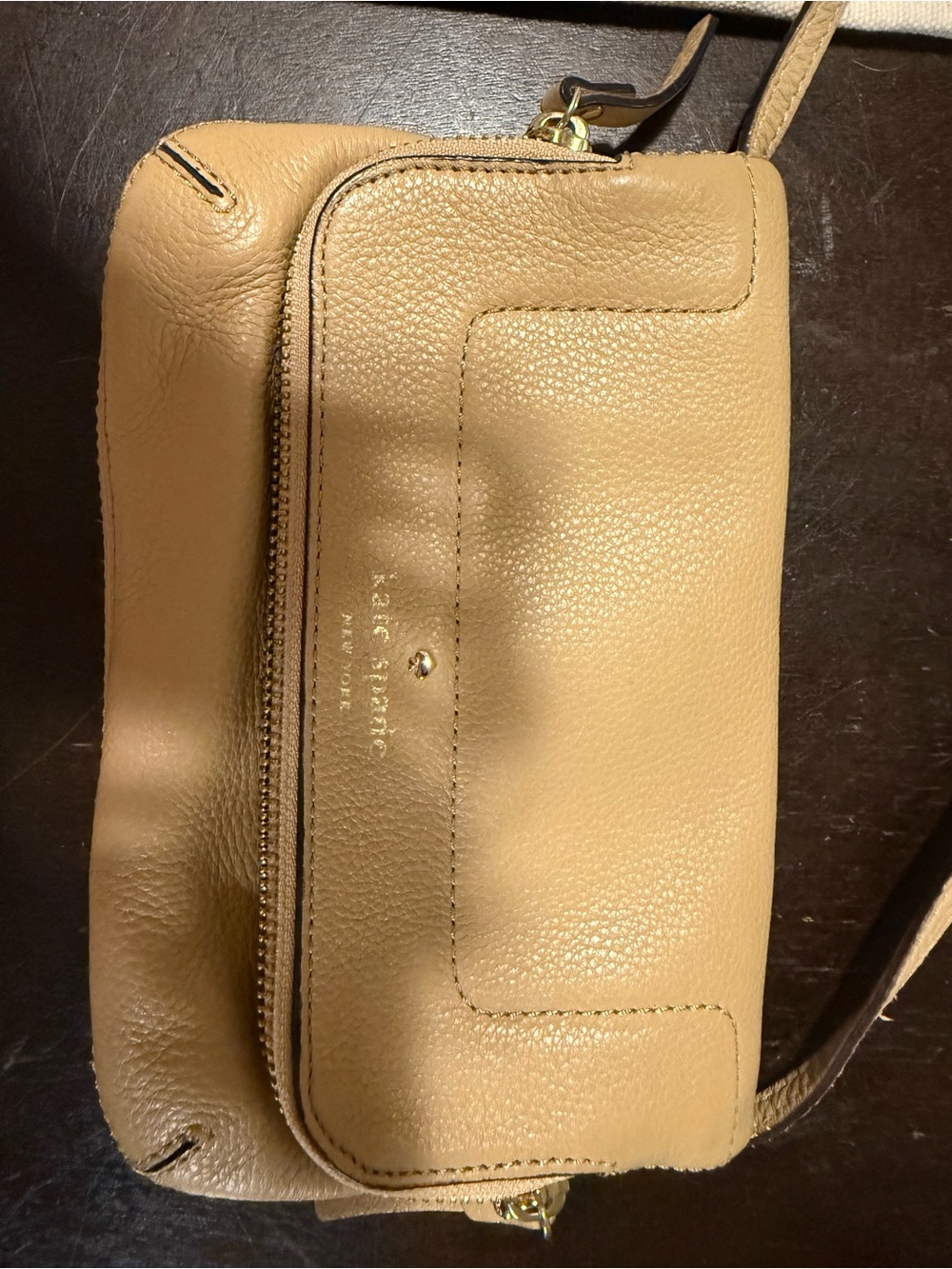 kate spade Beige Pebbled Leather Crossbody Bag special edition